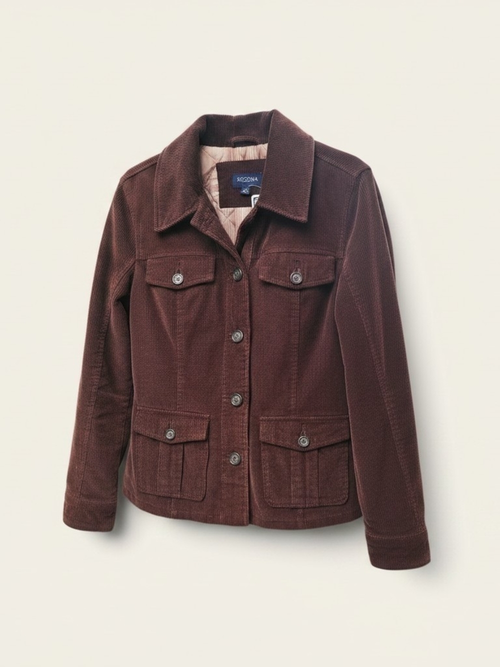 Sonoma Dark Brown Corduroy Button-Front Jacket